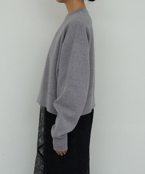 GALLARDAGALANTE（ガリャルダガランテ）の「スウェットライククルーニット（Tシャツ/カットソー・レディース・グレー/レッド/ホワイト・FREE）」の19枚目の写真