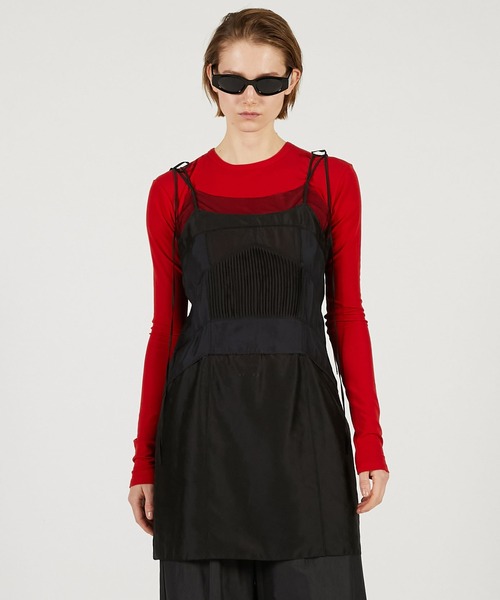 PRANK PROJECT(プランクプロジェクト)の「【Pre-Order】ピンタックスリップミニドレス / Pintuck Slip Mini Dress(その他トップス・レディース・ブラック/ホワイト・FREE)」の16枚目の写真