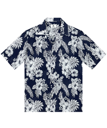THESHIRTHOUSE（ザシャツハウス）の「Hawaiian Cotton Hibiscus Breeze - Navy（シャツ/ブラウス）」
