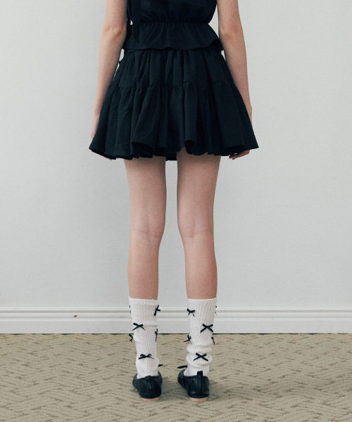 LULUCHOU(ルルシュ)の「Ribbon Cancan Skirt - BLACK(スカート・レディース・その他・FREE)」の3枚目の写真