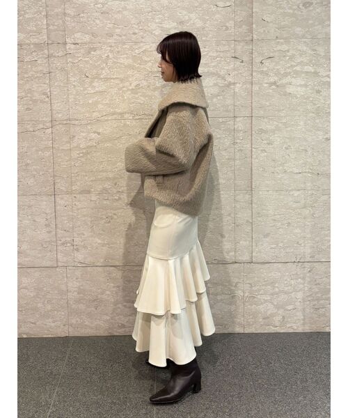 LAGUNAMOON(ラグナムーン)の「ランダムティアードスカート(スカート・レディース・ブラウン/アイボリー・SMALL/MEDIUM)」の5枚目の写真