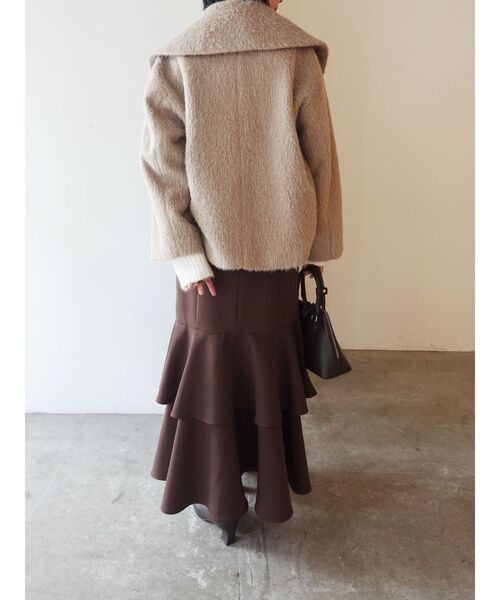 LAGUNAMOON(ラグナムーン)の「ランダムティアードスカート(スカート・レディース・ブラウン/アイボリー・SMALL/MEDIUM)」の13枚目の写真