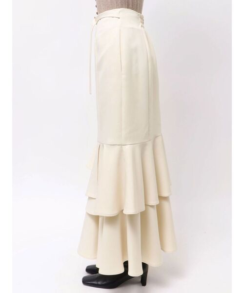 LAGUNAMOON(ラグナムーン)の「ランダムティアードスカート(スカート・レディース・ブラウン/アイボリー・SMALL/MEDIUM)」の15枚目の写真