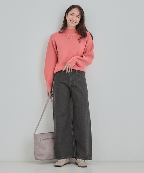 SHOO・LA・RUE（シューラルー）の「【SHOO・LA・RUE DENIM】体型カバーにも バギーデニムワイドパンツ（デニムパンツ・レディース・ブルー系その他/ブラック/サックスブルー・01/02/03/04）」の6枚目の写真