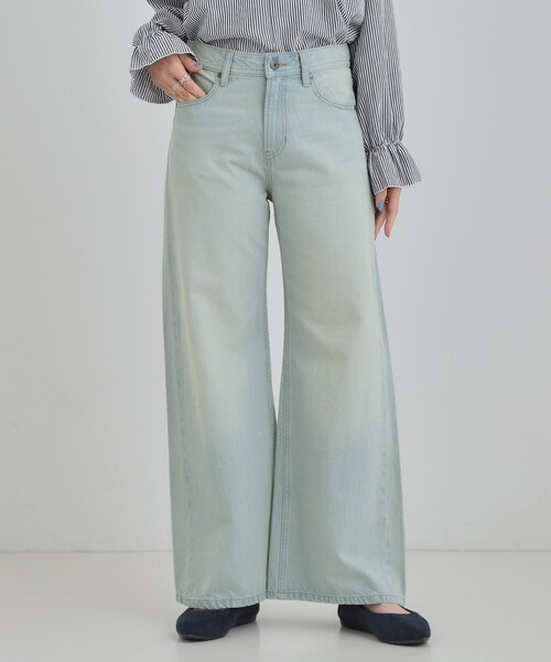 SHOO・LA・RUE（シューラルー）の「【SHOO・LA・RUE DENIM】体型カバーにも バギーデニムワイドパンツ（デニムパンツ・レディース・ブルー系その他/ブラック/サックスブルー・01/02/03/04）」の8枚目の写真