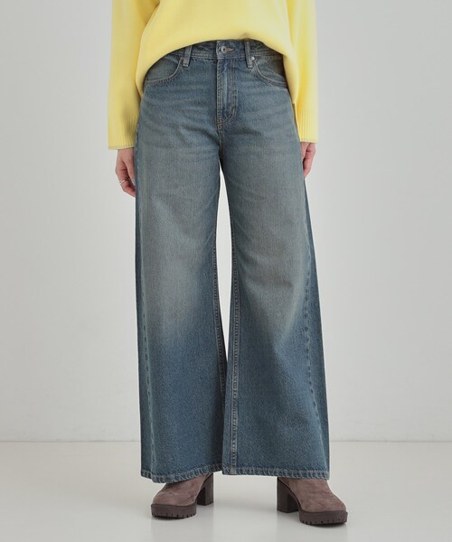 SHOO・LA・RUE（シューラルー）の「【SHOO・LA・RUE DENIM】体型カバーにも バギーデニムワイドパンツ（デニムパンツ・レディース・ブルー系その他/ブラック/サックスブルー・01/02/03/04）」の12枚目の写真