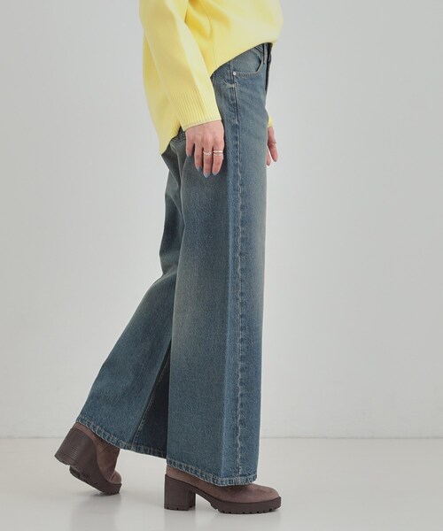 SHOO・LA・RUE（シューラルー）の「【SHOO・LA・RUE DENIM】体型カバーにも バギーデニムワイドパンツ（デニムパンツ・レディース・ブルー系その他/ブラック/サックスブルー・01/02/03/04）」の13枚目の写真