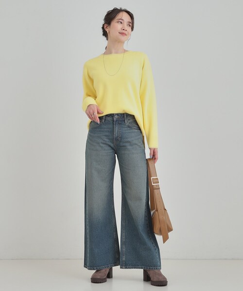 SHOO・LA・RUE（シューラルー）の「【SHOO・LA・RUE DENIM】体型カバーにも バギーデニムワイドパンツ（デニムパンツ・レディース・ブルー系その他/ブラック/サックスブルー・01/02/03/04）」の14枚目の写真
