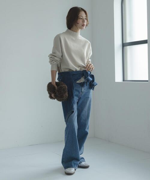 URBAN RESEARCH Sonny Label(アーバンリサーチサニーレーベル)の「『UR TECH』モックネックスウェット(スウェット・レディース・ホワイト系その他/ピンク/チャコールグレー・FREE)」の8枚目の写真