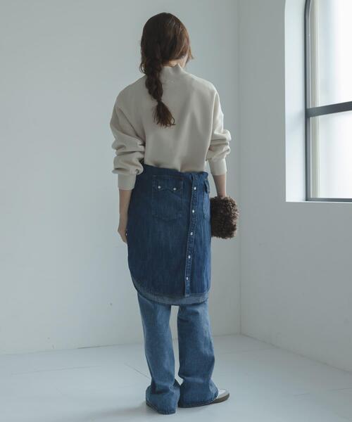 URBAN RESEARCH Sonny Label(アーバンリサーチサニーレーベル)の「『UR TECH』モックネックスウェット(スウェット・レディース・ホワイト系その他/ピンク/チャコールグレー・FREE)」の10枚目の写真