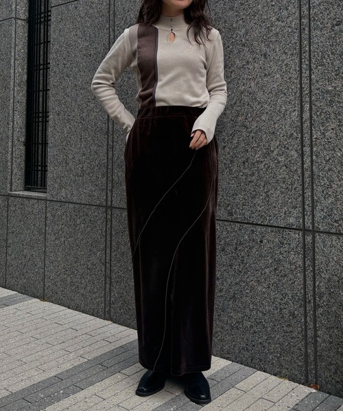 &g'aime（アンジェム）の「【&ｇ'aime 】ラメMIX配色ニット　Lame MIX Color Knit（ニット/セーター・レディース・ブラウン/グレイッシュベージュ/ブラック・FREE）」の19枚目の写真