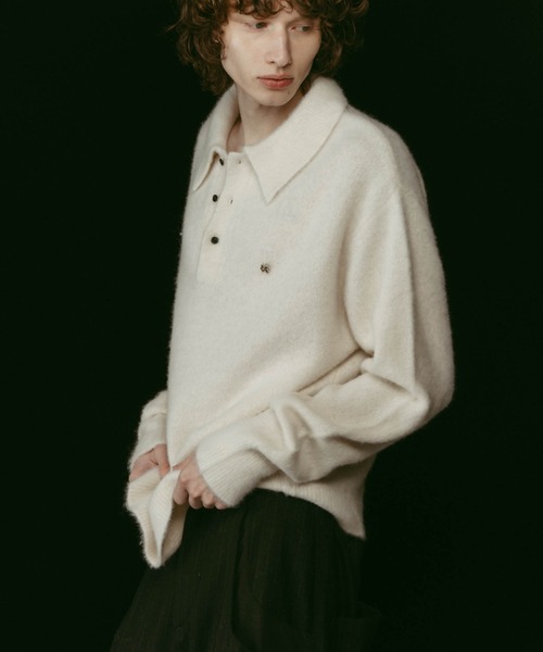 Knuth Marf（クヌースマーフ）の「Knuth Marf fox over polo neck knit special edition（ニット/セーター・レディース・ライトグリーン/ベージュ/グレー・FREE）」の12枚目の写真