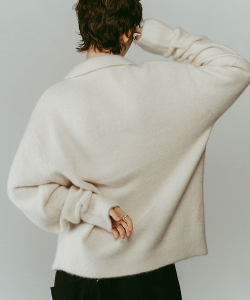 Knuth Marf（クヌースマーフ）の「Knuth Marf fox over polo neck knit special edition（ニット/セーター・レディース・ライトグリーン/ベージュ/グレー・FREE）」の9枚目の写真