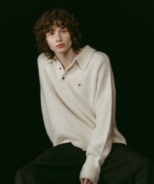 Knuth Marf（クヌースマーフ）の「Knuth Marf fox over polo neck knit special edition（ニット/セーター・レディース・ライトグリーン/ベージュ/グレー・FREE）」の10枚目の写真