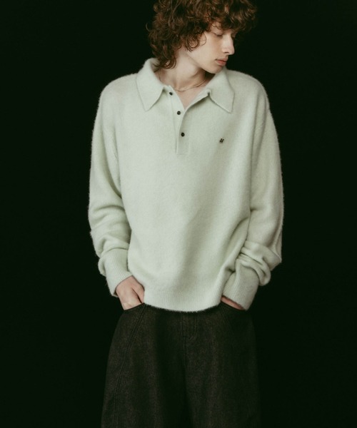 【最終値下げ】knuth marf ニット Knuth Marf - Uneck knit pullover (unisex) / Uネックニットプル