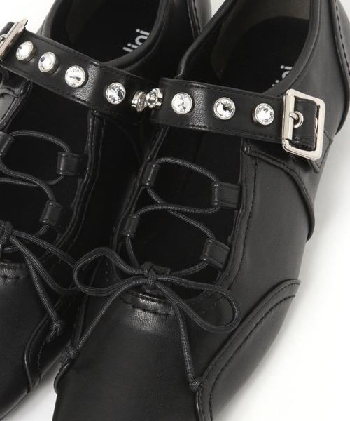 PAGEBOY(ページボーイ)の「【Casselini】レースアップスニーカー(スニーカー・レディース・ブラック/シルバー・MEDIUM/LARGE)」の9枚目の写真