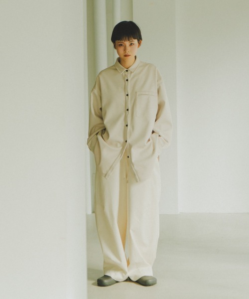 lit（リット）の「Brushed Over Shirt（シャツ/ブラウス・レディース・キナリ/ダークブラウン・FREE）」の12枚目の写真