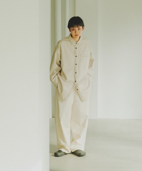 lit（リット）の「Brushed Over Shirt（シャツ/ブラウス・レディース・キナリ/ダークブラウン・FREE）」の7枚目の写真