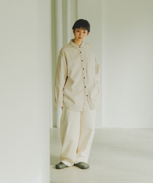 lit（リット）の「Brushed Over Shirt（シャツ/ブラウス・レディース・キナリ/ダークブラウン・FREE）」の9枚目の写真