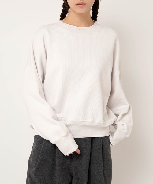 RNA-N(アールエヌエーエヌ)の「M2608 裏パイルプルオーバー(Tシャツ/カットソー・レディース・ピンク/ライトグレー/スミクロ・FREE)」の10枚目の写真