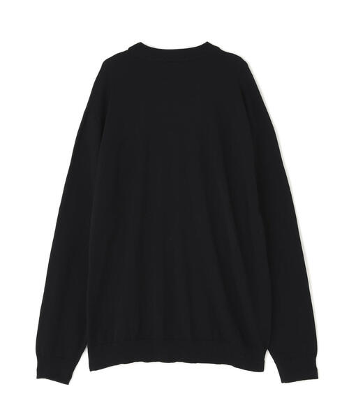 over print(オーバープリント)の「overprint/オーバープリント/OVAL V COTTON KNIT(ニット/セーター・レディース・ブラック/グレー・XL/L)」の4枚目の写真