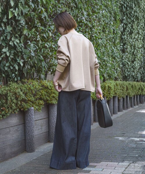 qualite（カリテ）の「【大人のスウェット】ラメスウェットプルオーバー/トレーナー/冬服/春服/きれいめスウェット（スウェット・レディース・モカ/クリーム/ブラック・フリー）」の20枚目の写真