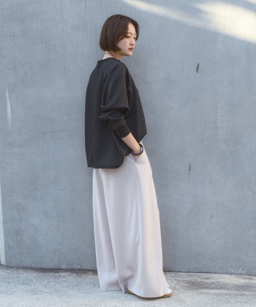 qualite（カリテ）の「【大人のスウェット】ラメスウェットプルオーバー/トレーナー/冬服/春服/きれいめスウェット（スウェット・レディース・モカ/クリーム/ブラック・フリー）」の7枚目の写真