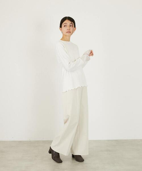 MELROSE claire（メルローズ クレール）の「【チュールインナー】（Tシャツ/カットソー・レディース・ライトグレー/ブラック/オフホワイト・FREE）」の9枚目の写真