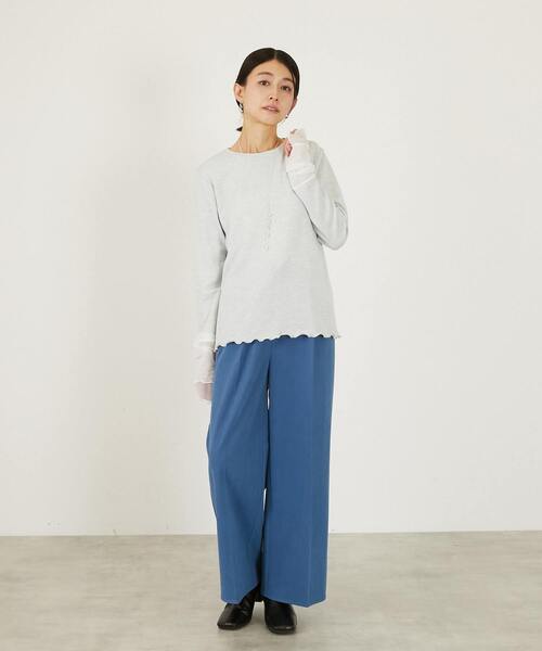 MELROSE claire（メルローズ クレール）の「【チュールインナー】（Tシャツ/カットソー・レディース・ライトグレー/ブラック/オフホワイト・FREE）」の12枚目の写真