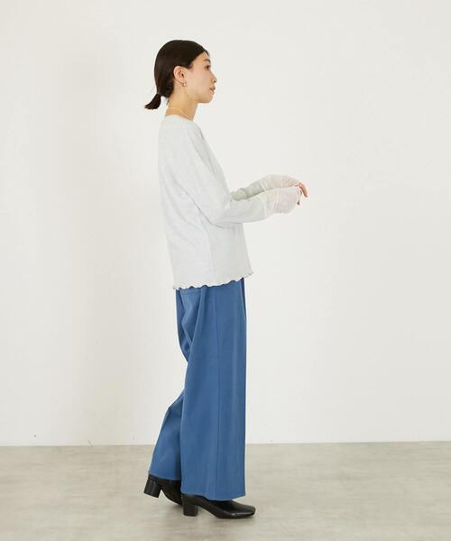 MELROSE claire（メルローズ クレール）の「【チュールインナー】（Tシャツ/カットソー・レディース・ライトグレー/ブラック/オフホワイト・FREE）」の16枚目の写真