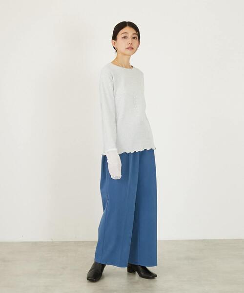 MELROSE claire（メルローズ クレール）の「【チュールインナー】（Tシャツ/カットソー・レディース・ライトグレー/ブラック/オフホワイト・FREE）」の17枚目の写真