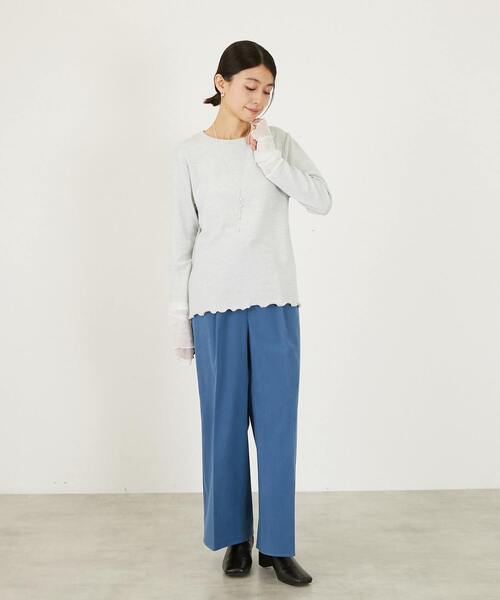 MELROSE claire（メルローズ クレール）の「【チュールインナー】（Tシャツ/カットソー・レディース・ライトグレー/ブラック/オフホワイト・FREE）」の18枚目の写真