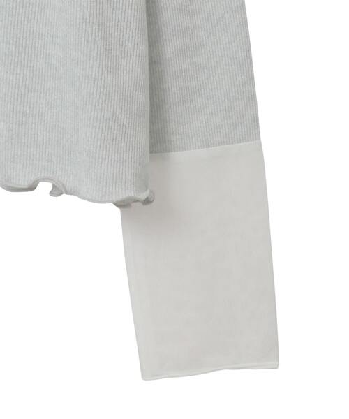 MELROSE claire（メルローズ クレール）の「【チュールインナー】（Tシャツ/カットソー・レディース・ライトグレー/ブラック/オフホワイト・FREE）」の22枚目の写真