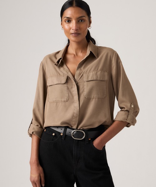 Levi's（リーバイス）の「Levi's/リーバイス エレイン ユーティリティシャツ（シャツ/ブラウス・レディース・ブラウン・M/S/XS）」の14枚目の写真