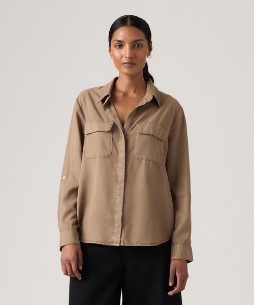 Levi's（リーバイス）の「Levi's/リーバイス エレイン ユーティリティシャツ（シャツ/ブラウス・レディース・ブラウン・M/S/XS）」の12枚目の写真