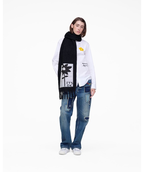 MARC JACOBS(マークジェイコブス)の「IT'S OK WOOL SCARF/デヴィッド・シュリグリー x マーク ジェイコブス イッツ オーケー ウール スカーフ(マフラー・レディース・ブラック系その他・ONE SIZE)」の2枚目の写真