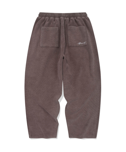 Retriever Club（レトリーバークラブ）の「SCRIPT WAFFLE PANTS [BROWN]（スウェットパンツ・レディース・その他・S/M）」の3枚目の写真