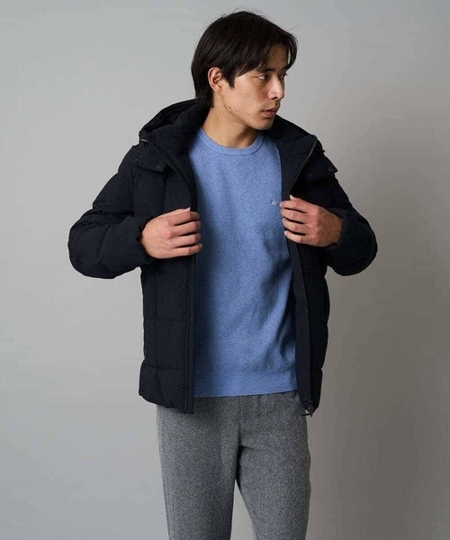 a.v.v（アーヴェヴェ）の「【洗濯機で洗える】ジャカードクルーネックニット（ニット/セーター・メンズ・ライラック/オレンジ/ダークインディゴブルー/ネイビー・50/48/46）」の19枚目の写真