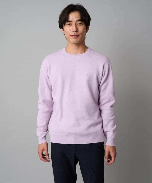 a.v.v（アーヴェヴェ）の「【洗濯機で洗える】ジャカードクルーネックニット（ニット/セーター・メンズ・ライラック/オレンジ/ダークインディゴブルー/ネイビー・50/48/46）」の20枚目の写真