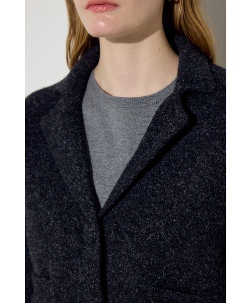 AZUL by moussy（アズールバイマウジー）の「【身長/骨格別着用画像あり】ニットジャケット　秋服　冬服（テーラードジャケット・レディース・ブラック/ブラウン・FREE）」の12枚目の写真