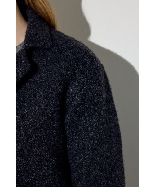 AZUL by moussy（アズールバイマウジー）の「【身長/骨格別着用画像あり】ニットジャケット　秋服　冬服（テーラードジャケット・レディース・ブラック/ブラウン・FREE）」の13枚目の写真