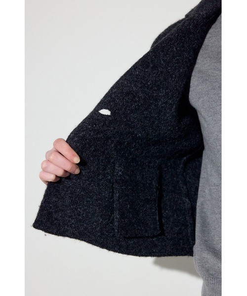 AZUL by moussy（アズールバイマウジー）の「【身長/骨格別着用画像あり】ニットジャケット　秋服　冬服（テーラードジャケット・レディース・ブラック/ブラウン・FREE）」の16枚目の写真