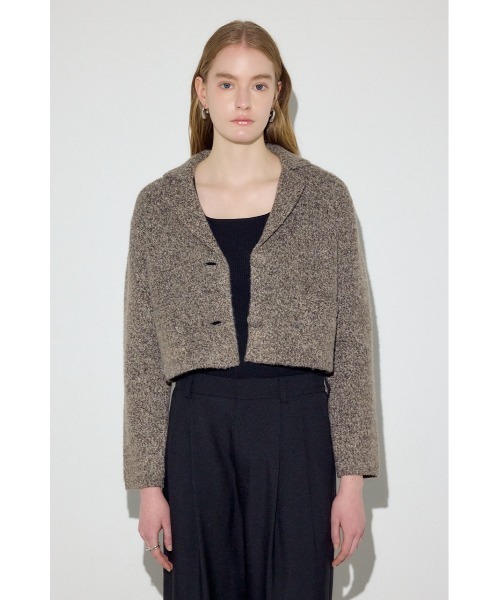 AZUL by moussy（アズールバイマウジー）の「【身長/骨格別着用画像あり】ニットジャケット　秋服　冬服（テーラードジャケット・レディース・ブラック/ブラウン・FREE）」の17枚目の写真
