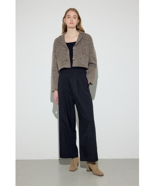 AZUL by moussy（アズールバイマウジー）の「【身長/骨格別着用画像あり】ニットジャケット　秋服　冬服（テーラードジャケット・レディース・ブラック/ブラウン・FREE）」の21枚目の写真