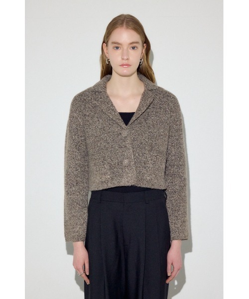 AZUL by moussy（アズールバイマウジー）の「【身長/骨格別着用画像あり】ニットジャケット　秋服　冬服（テーラードジャケット・レディース・ブラック/ブラウン・FREE）」の22枚目の写真
