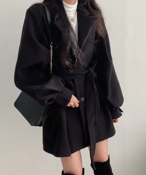 Flugge(フラッジー)の「テーラードコート(その他アウター・レディース・ベージュ/ブラック・LARGE/MEDIUM)」の2枚目の写真