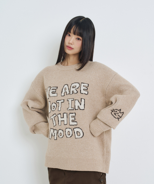 LMR（エルエムアール）の「レタリングジャガードプルオーバーニット BEIGE（ニット/セーター・レディース・ベージュ・L/M）」の8枚目の写真