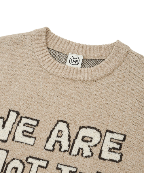 LMR（エルエムアール）の「レタリングジャガードプルオーバーニット BEIGE（ニット/セーター・レディース・ベージュ・L/M）」の3枚目の写真
