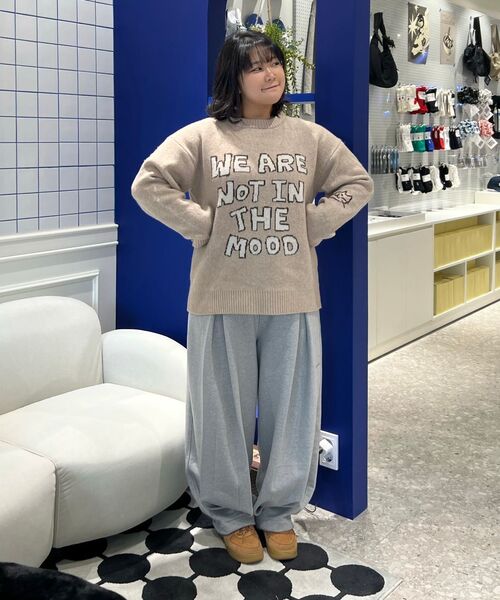 LMR（エルエムアール）の「レタリングジャガードプルオーバーニット BEIGE（ニット/セーター・レディース・ベージュ・L/M）」の12枚目の写真