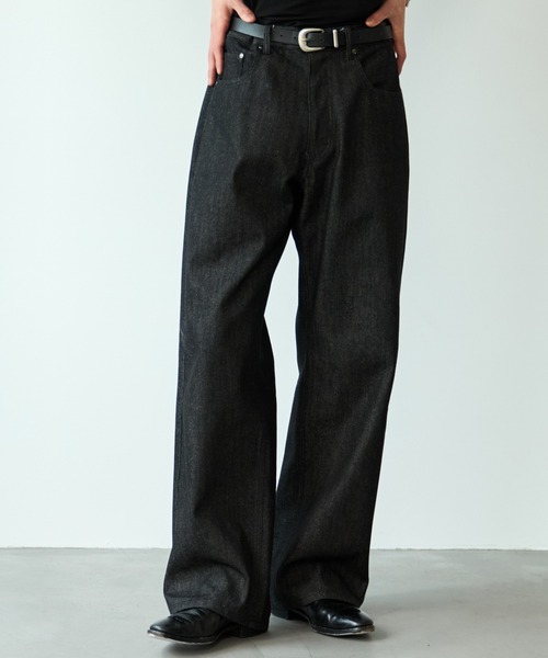 SINSS（シンス）の「Rigid straight denim / リジットストレートデニム（デニムパンツ・メンズ・インディゴブルー/ブラック・SMALL/X-SMALL/LARGE/MEDIUM）」の22枚目の写真